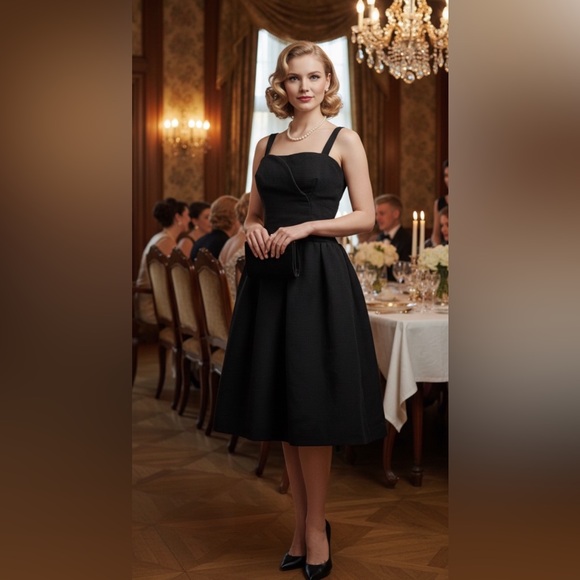 Vintage Dresses & Skirts - Suzy Perette 1950s Black Party Dress!